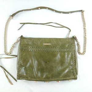 Rebecca Minkoff Leather Crossbody Bag Purse Olive
